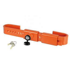 Hardened Steel Shipping Container Lock with 2 Keys, Maximum Security Door Padlock for Semi Trailer Trucks & Containers - Orange