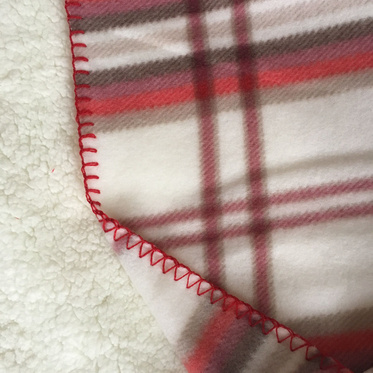 Soft Plaid Patterned Polar Fleece Woollen Tartan Plaid Blanket