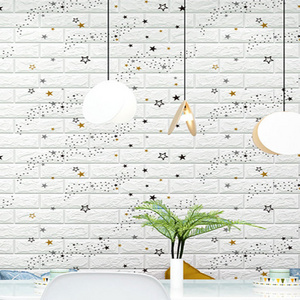 New design self-adhesive 3d stereo foam brick wallpaper wall stickers with pattern for living room and kids room decoration