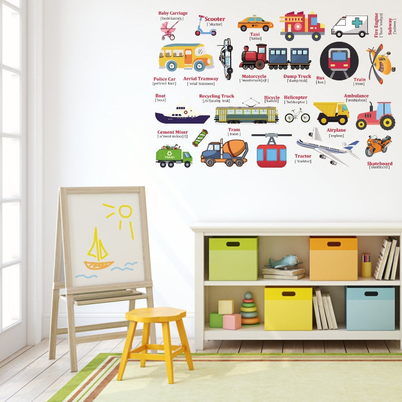 Educational wall sticker Self adhesive Kids baby room friendly removable sticker kids home decor 3D wall decal stickers