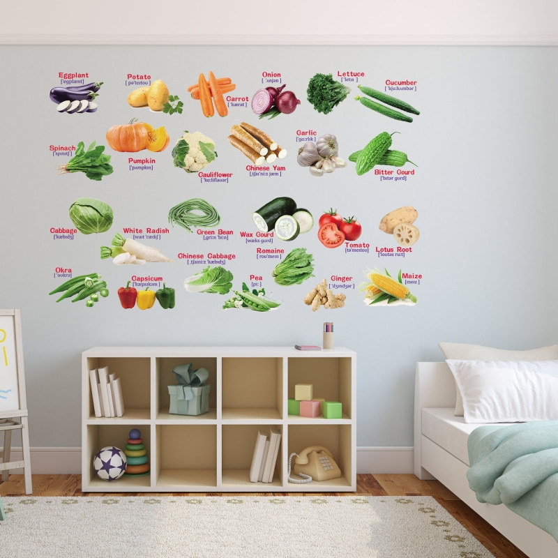 Educational wall sticker Self adhesive Kids baby room friendly removable sticker kids home decor 3D wall decal stickers