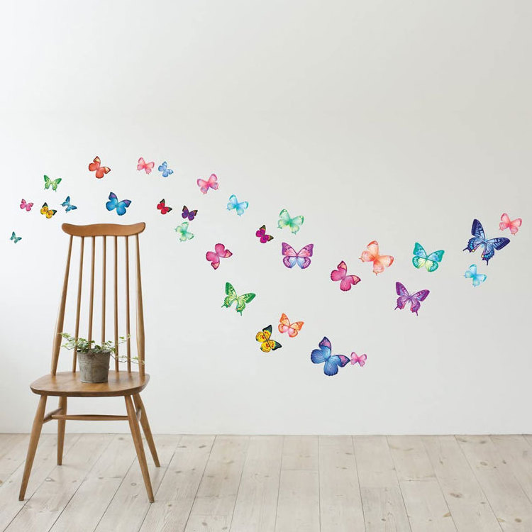 Easily peel 3D roommate custom vinyl waterproof butterfly wall decals for home