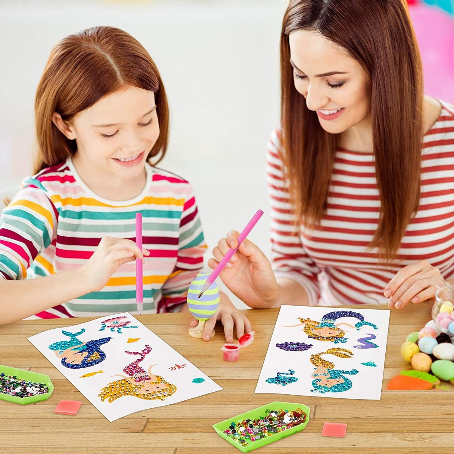 Hot selling Diamond painting kits for kids 5D diamond painting stickers DIY Diamond Mosaic gem stickers with dots