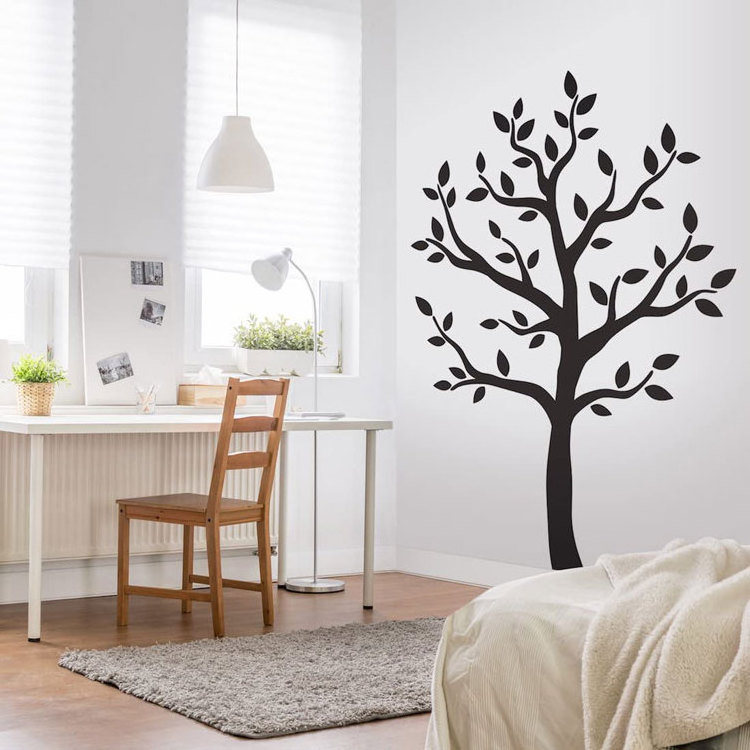 Fast shipping waterproof vinyl family photo frame tree wall sticker for bedroom decals art