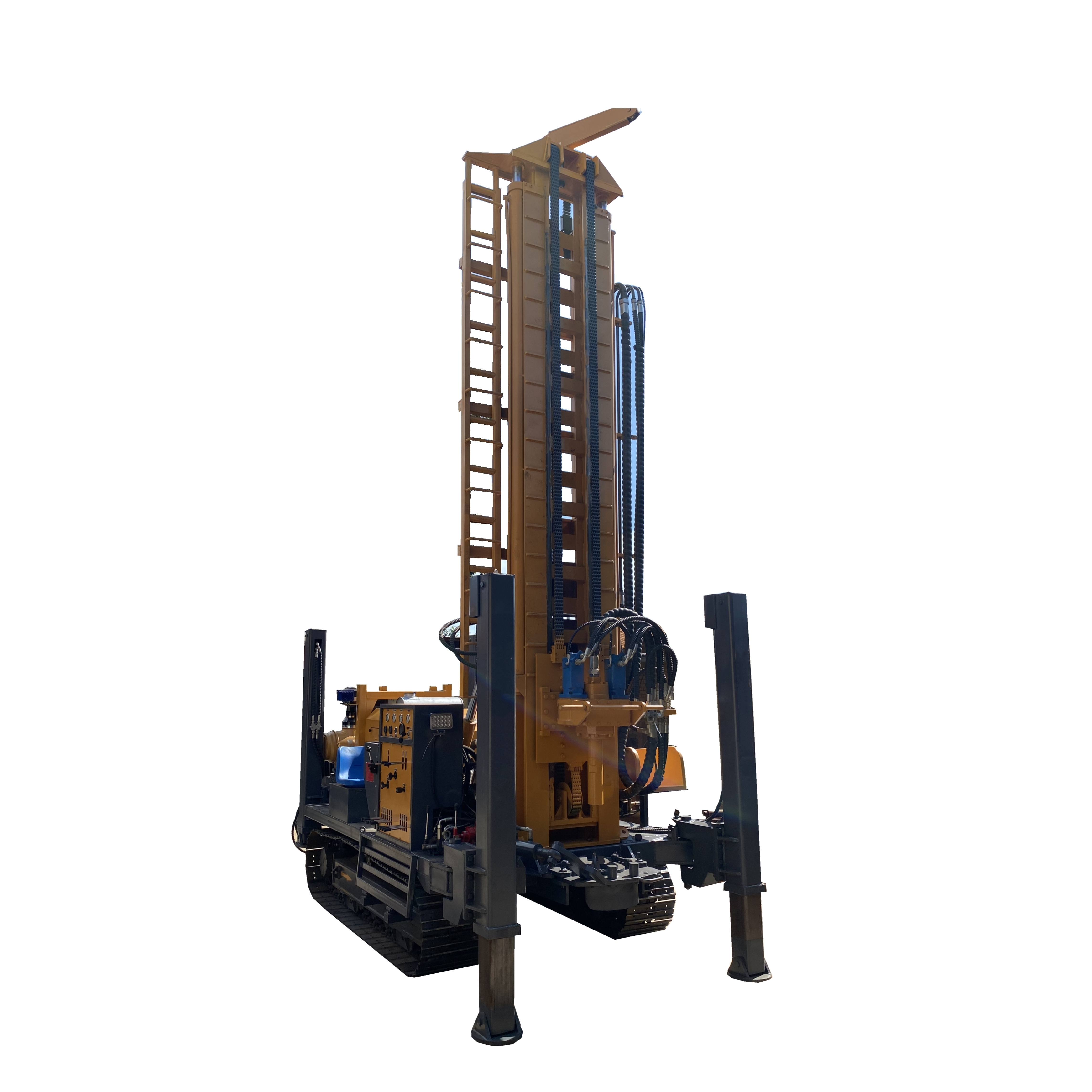 400m drilling depth pneumatic DTH crawler drilling rig for water well drilling rig machine driven by diesel engine YL400S