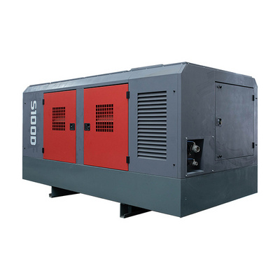 Factory Sale Cheapest 309KW 1100CFM Diesel Engine screw Air Compressor for Water Well Drilling Rig diesel air compressor