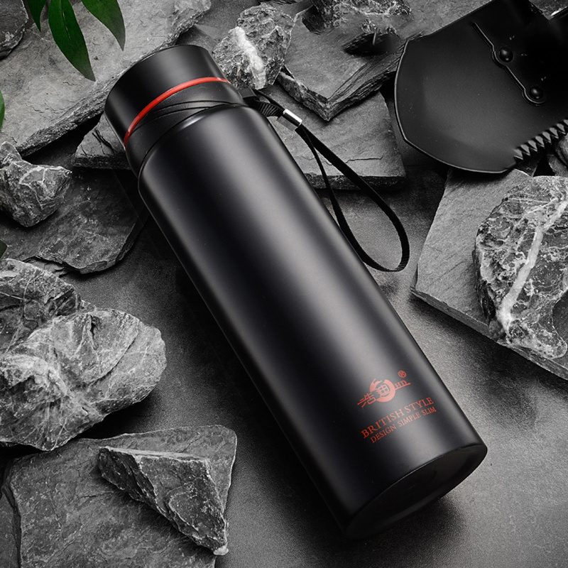 1000ML Thermal Water Bottle with Temperature Display 1 Liter Vacuum Keeps Cold Stainless Steel Thermoses Bottle For Custom