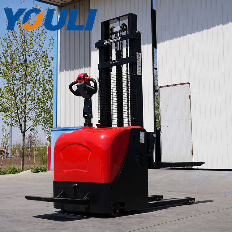 warehouse 1.5 ton 24v automatic electric stacker walkie electric stacker with pallet stacker electric 3.5m