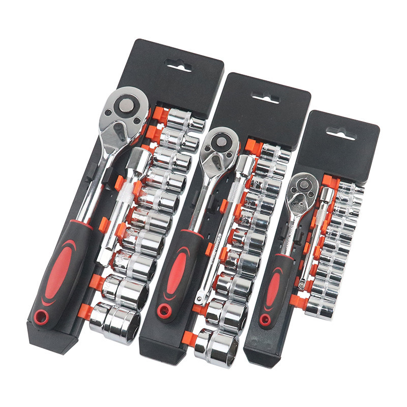 1/2 1/4 3/8 Ratchet Socket Wrench Set 72 24 Tooth Adjustable Allen Herramientas Automotive Hand Tools For Car