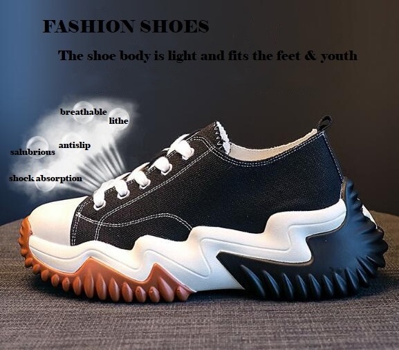 2024 Fashion Design canvas trendy women shoes Thick Sole Ladies Leisure Shoes Platform Skate Shoes