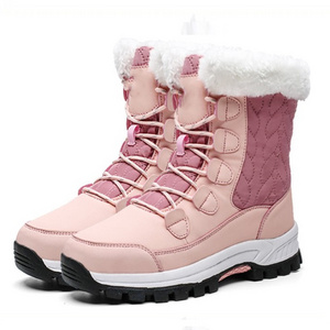 Hot Selling Factory Wholesale Waterproof Warm Fashion Fur Winter Woman Snow Boots