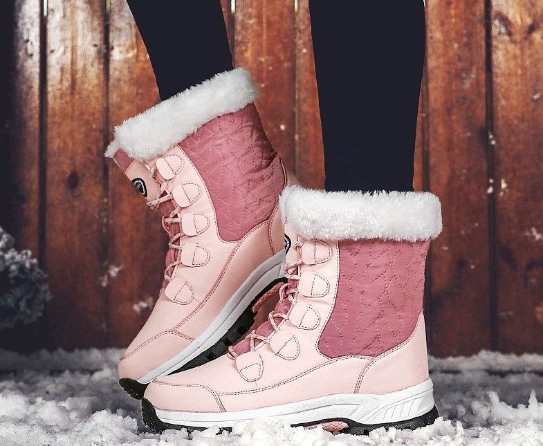 Hot Selling Factory Wholesale Waterproof Warm Fashion Fur Winter Woman Snow Boots