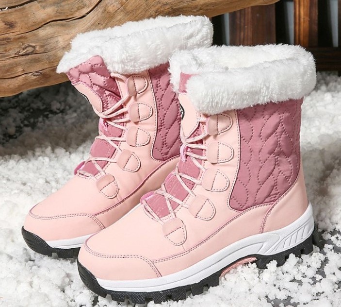 Hot Selling Factory Wholesale Waterproof Warm Fashion Fur Winter Woman Snow Boots