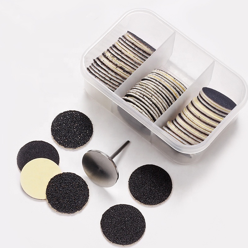 60pcs/box 80# 120# 180# Replaceable Sanding Bearing Disk Pedicure Sandpaper Foot Dead Skin Rasp File