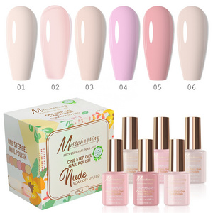 6pcs/set lasting color fixing gel nail polish   functional glue 3-in-1 nail polish gel one-step gel