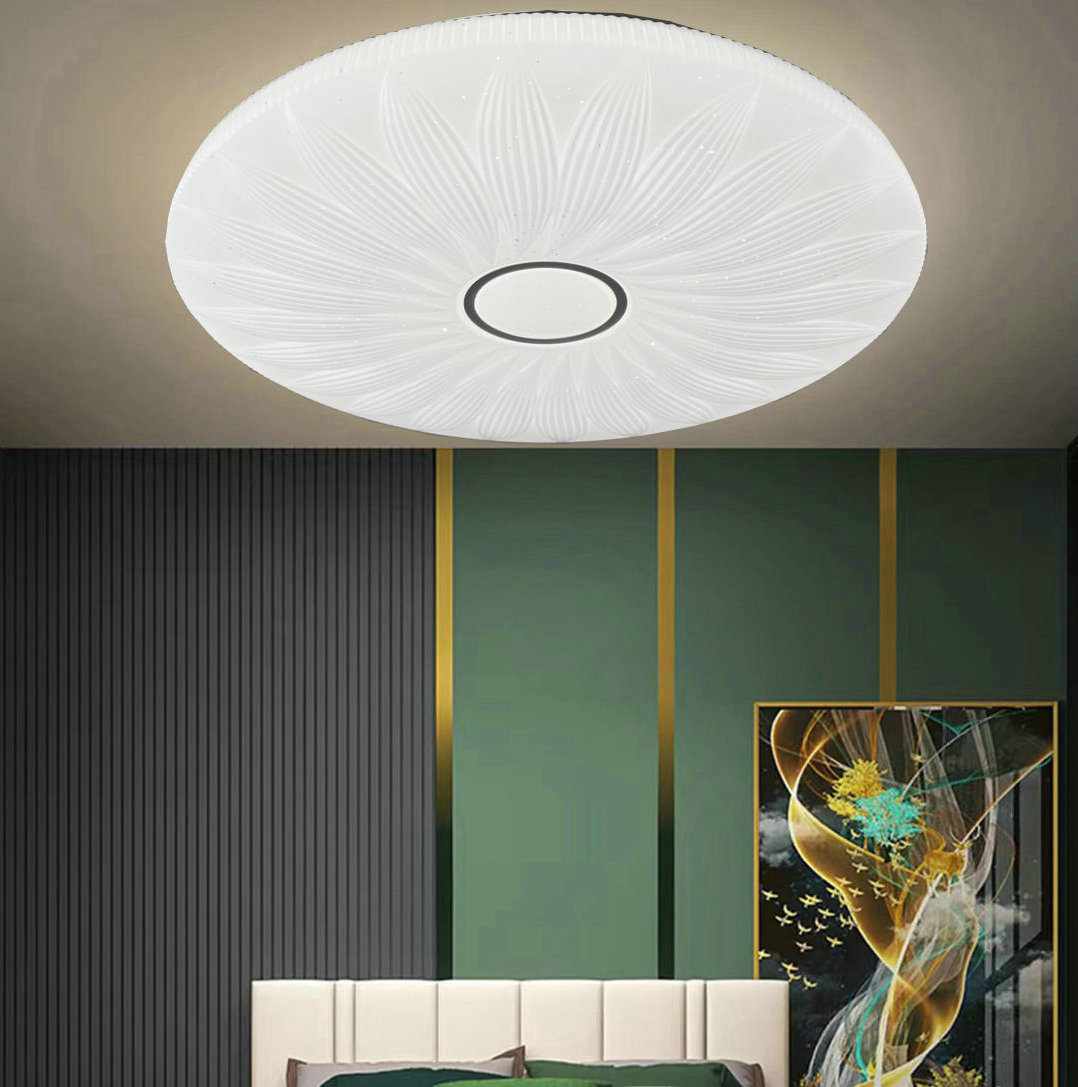 Flower shape living room bedroom indoor decoration high quality soft light modern ceiling led light fixtures