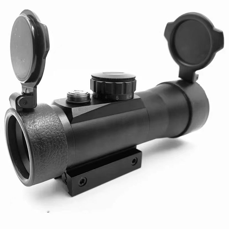 Extended clamshell hand adjustable sight with red/green switching configuration metal case waterproof and seismic