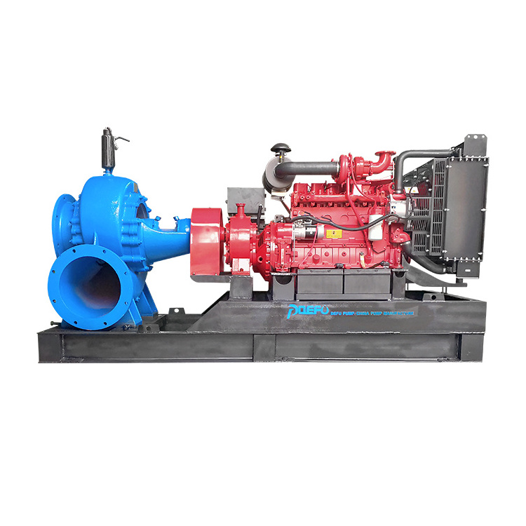 5000m3/h high volume mixed flow pump diesel engine driven pump set