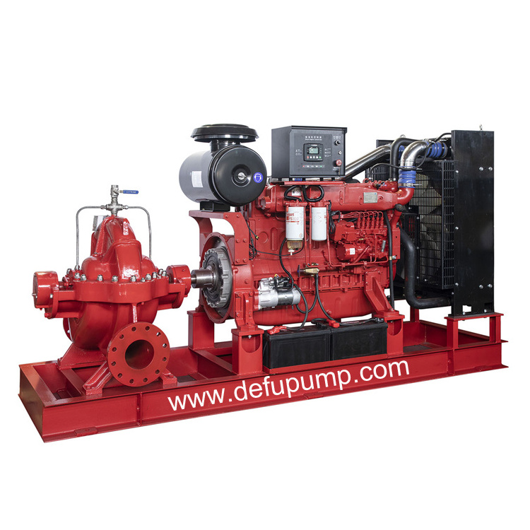 High Flow Rate Double Suction Diesel Engine Fire Fighting Pump Water Pumping Machine