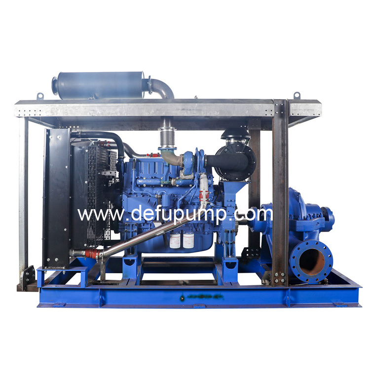 High Flow Rate Double Suction Diesel Engine Fire Fighting Pump Water Pumping Machine