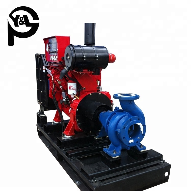 End suction centrifugal portable vacuum pump with trailer