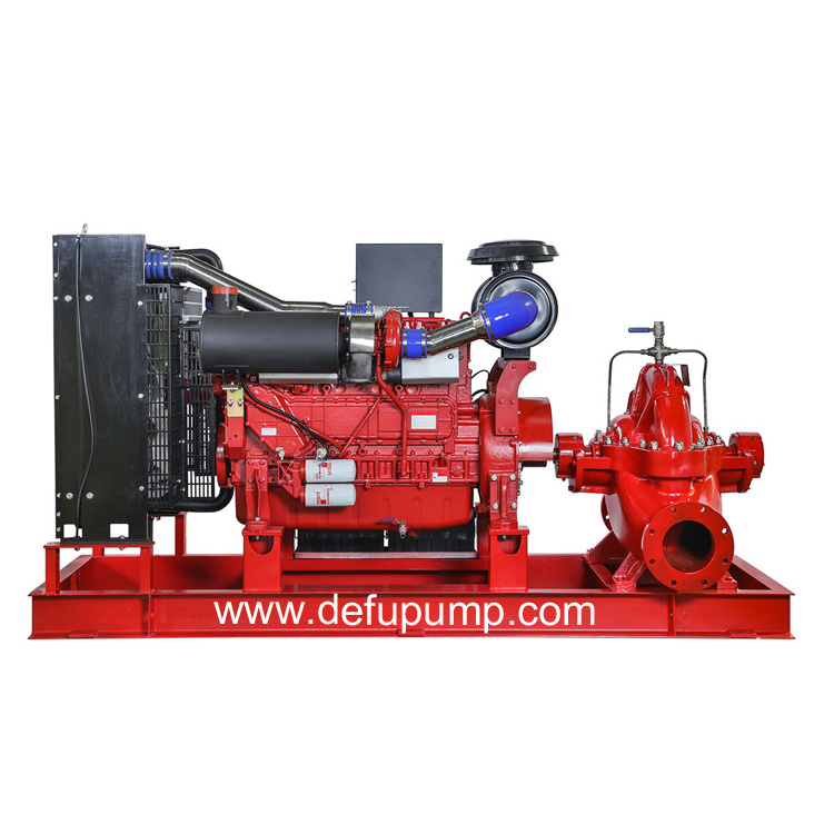 High Flow Rate Double Suction Diesel Engine Fire Fighting Pump Water Pumping Machine