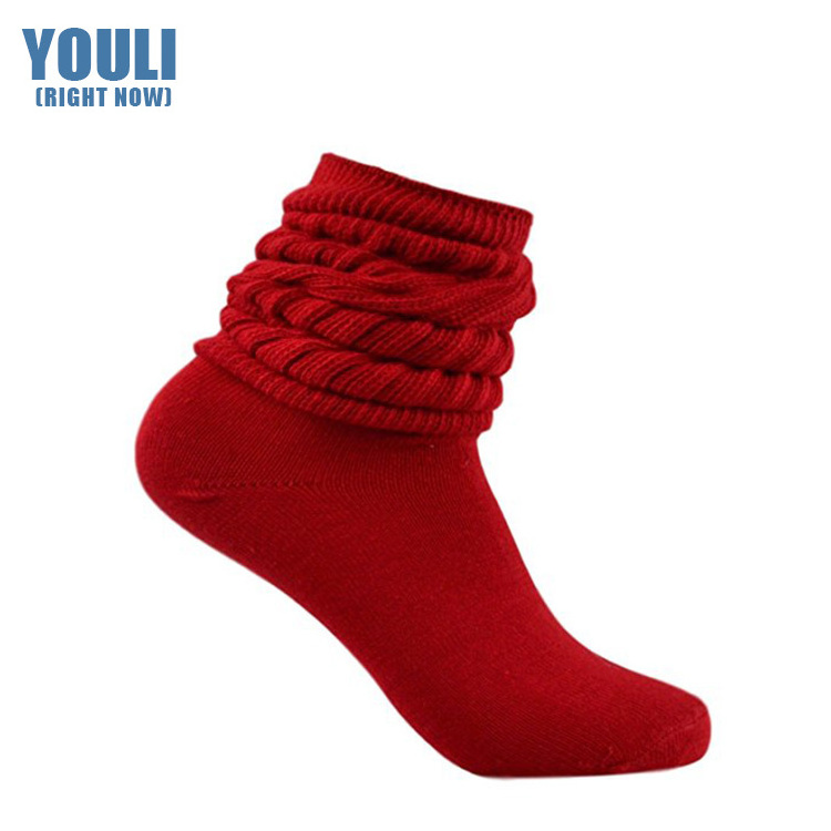 Winter colourful socks women thicYLk warm slouch socks