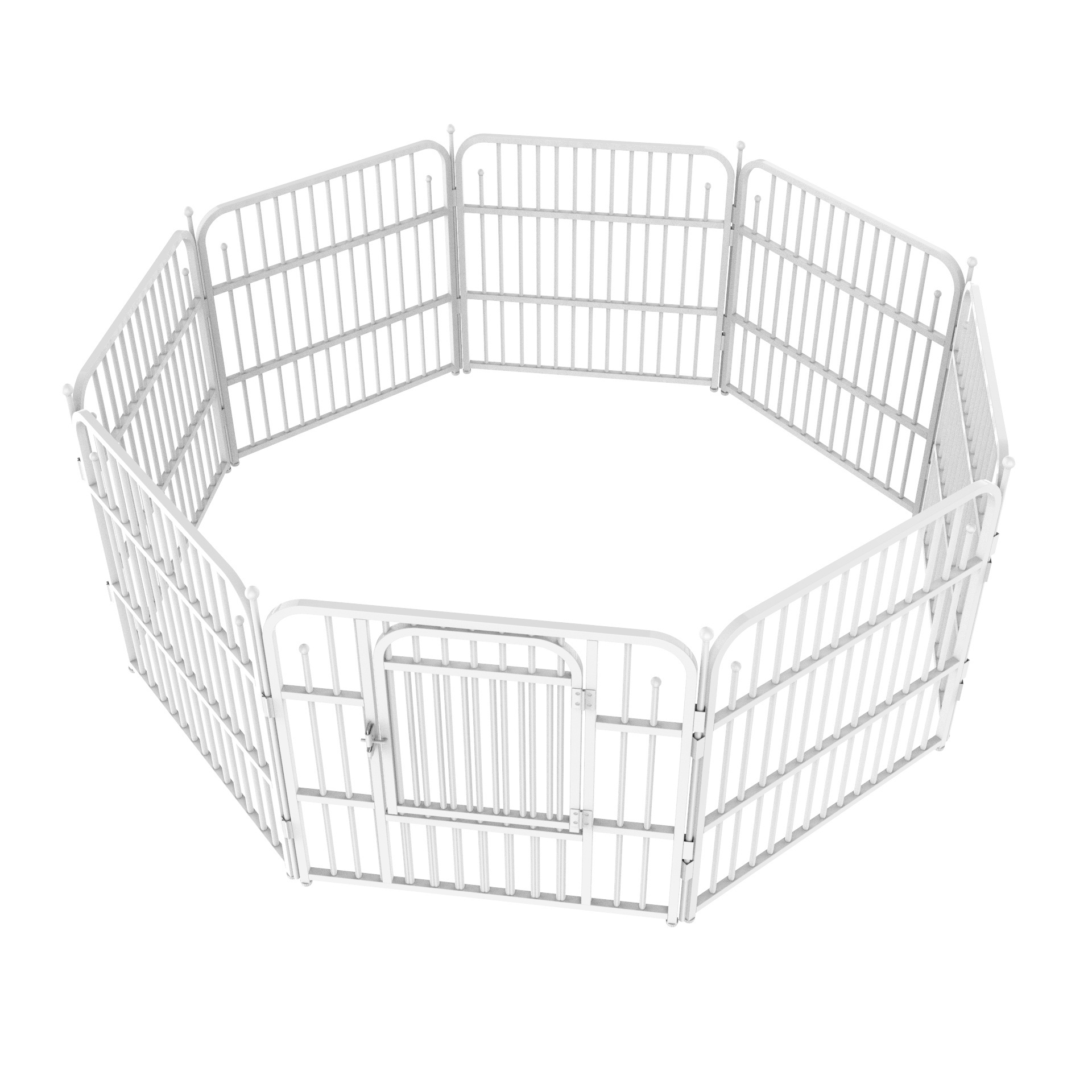 Detachable Large Dog Kennel Pet Carrier Playpen Pet Exercise Iron Fence Dog Puppy Run Cage