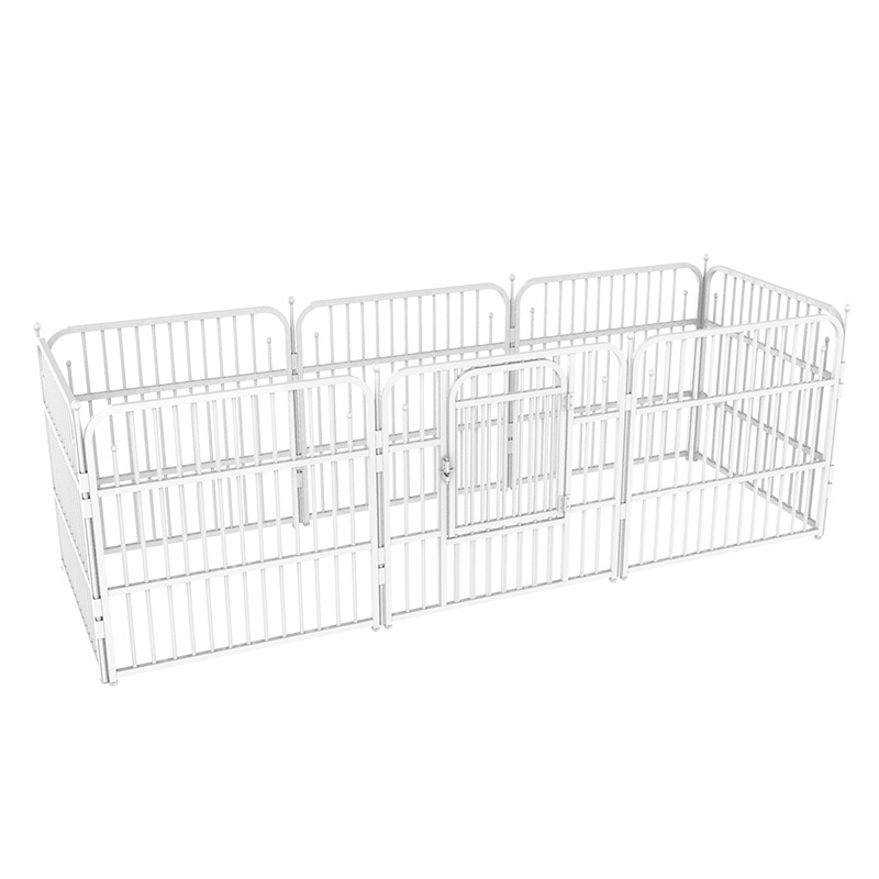 Detachable Large Dog Kennel Pet Carrier Playpen Pet Exercise Iron Fence Dog Puppy Run Cage