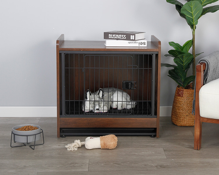 Stainless Steel 24 Inch Dog Crate With Puppy Box On Wheels Top Floor Grid BestSuppliers