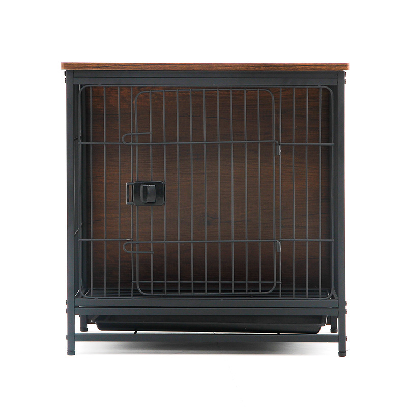 New Arrival High Quality Wooden Steel Plastic Tray Living Room Solid Dog Crate