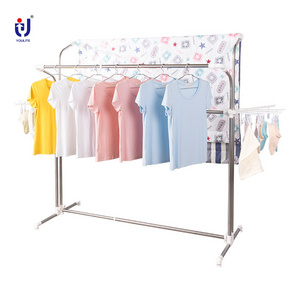 Youlite Double Rails Rolling small simple clear clothing rack