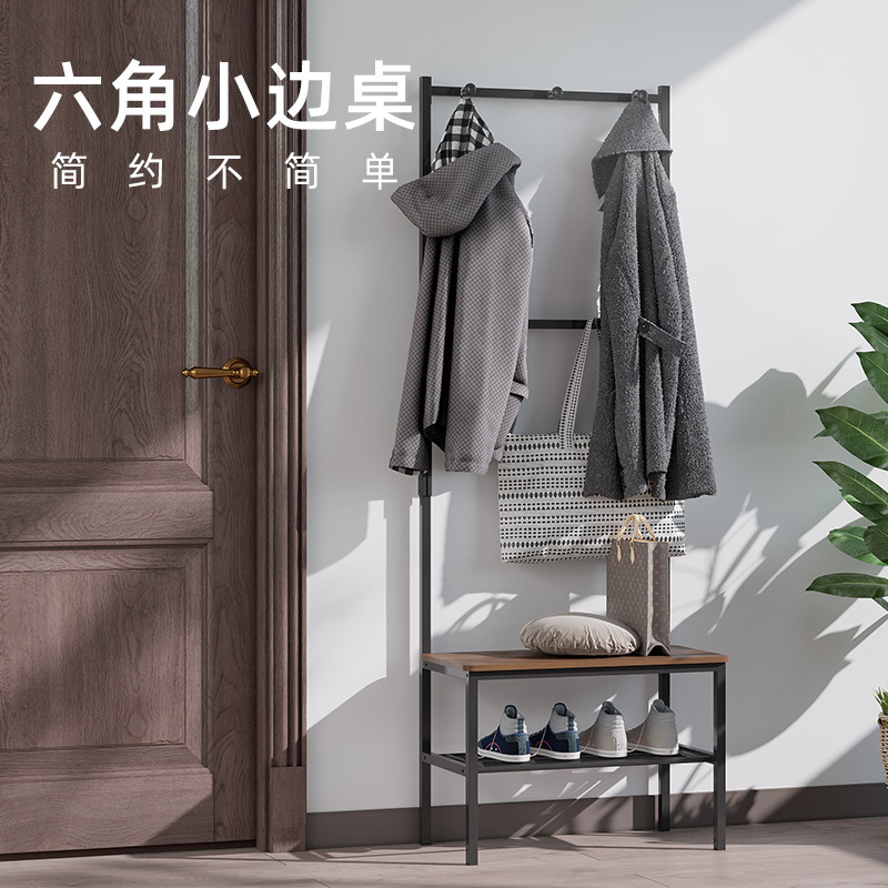 Wholesale Entryway Furniture Industrial Wooden Metal Hall Tree Clothes Coat Hanging Shelf Coat Rack Stand with Bench