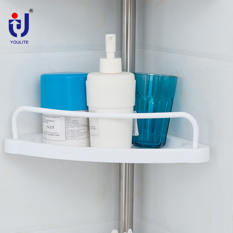 Popular bathroom corner wall mounted 4 tier tower shelves