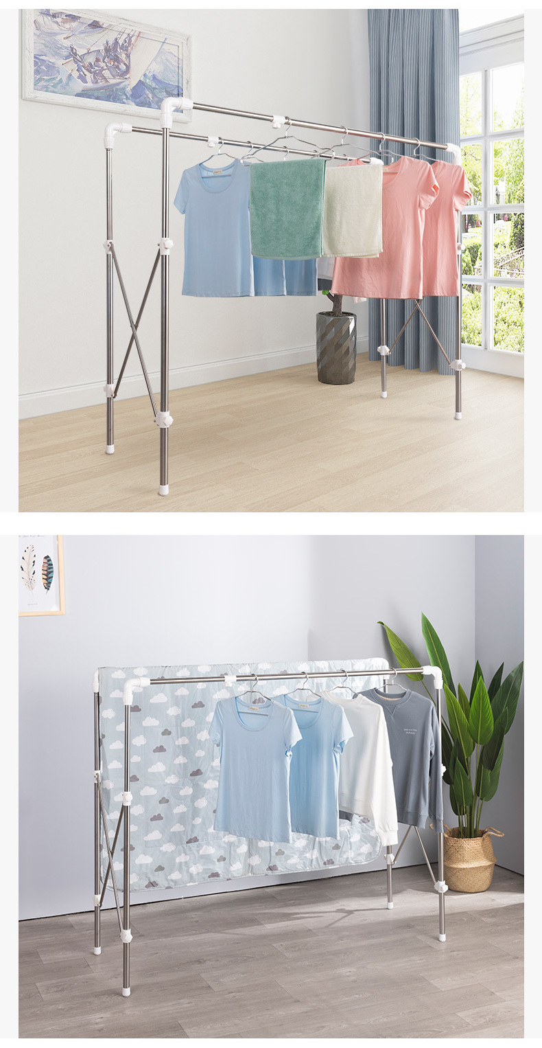 Wall Mounted Indoor Clothes Drying Rack Foldable Wall Drying Rack - Clothes Hanger - Extendable Dry Clothes Line