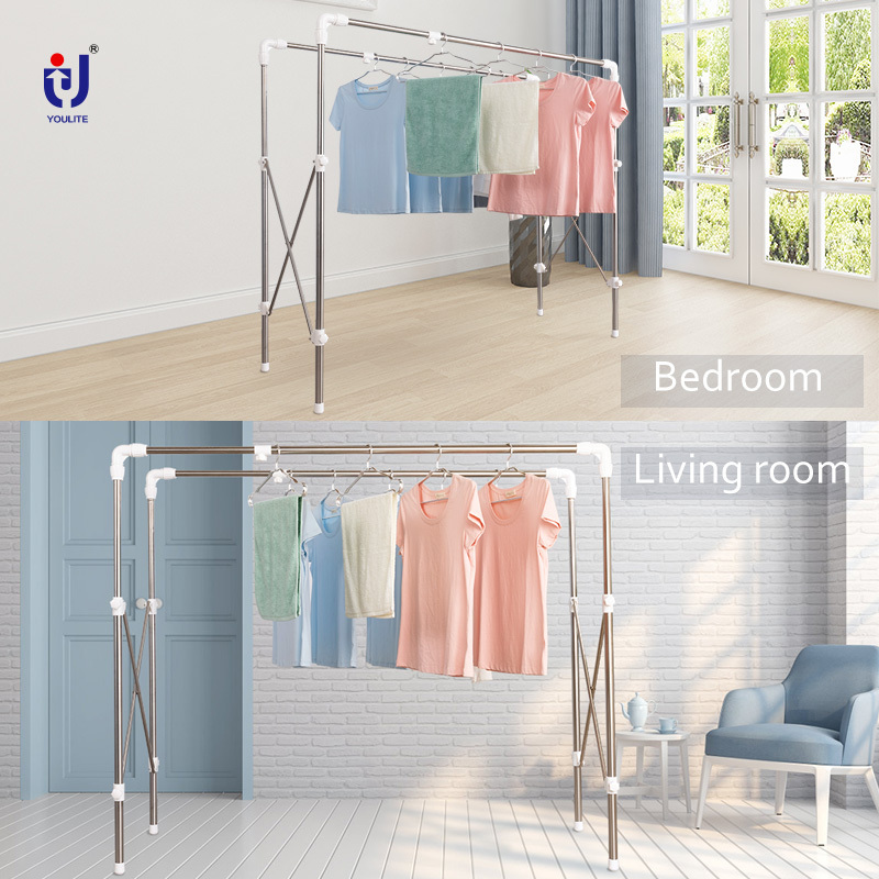 Wall Mounted Indoor Clothes Drying Rack Foldable Wall Drying Rack - Clothes Hanger - Extendable Dry Clothes Line