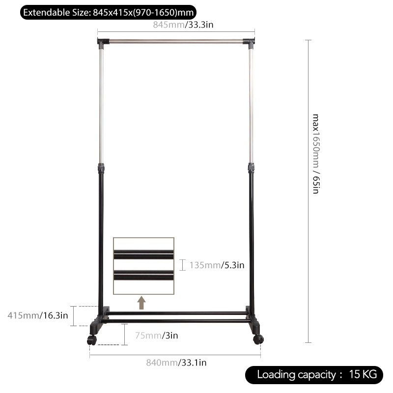 Youlite Elegant Style single pole Clothes Shoe Stand Rack Dryer