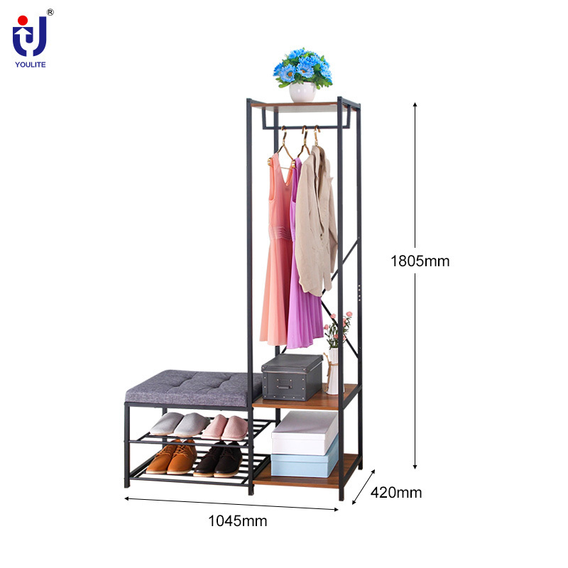 Modern Single Tiers Metal Hanger Coat Stands for Shoes Clothes Rack Wardrobes de Zapatos