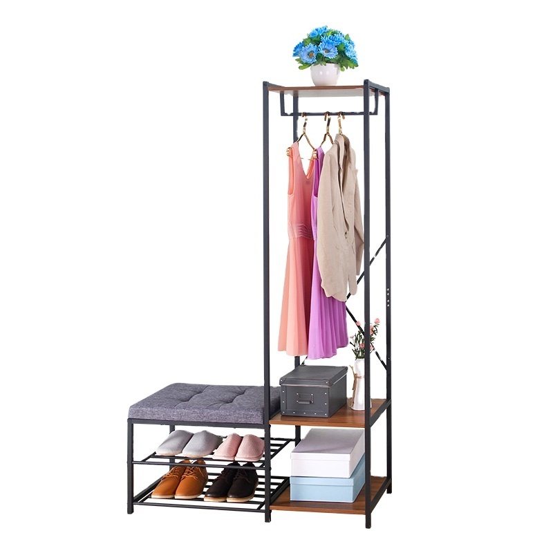 Modern Single Tiers Metal Hanger Coat Stands for Shoes Clothes Rack Wardrobes de Zapatos