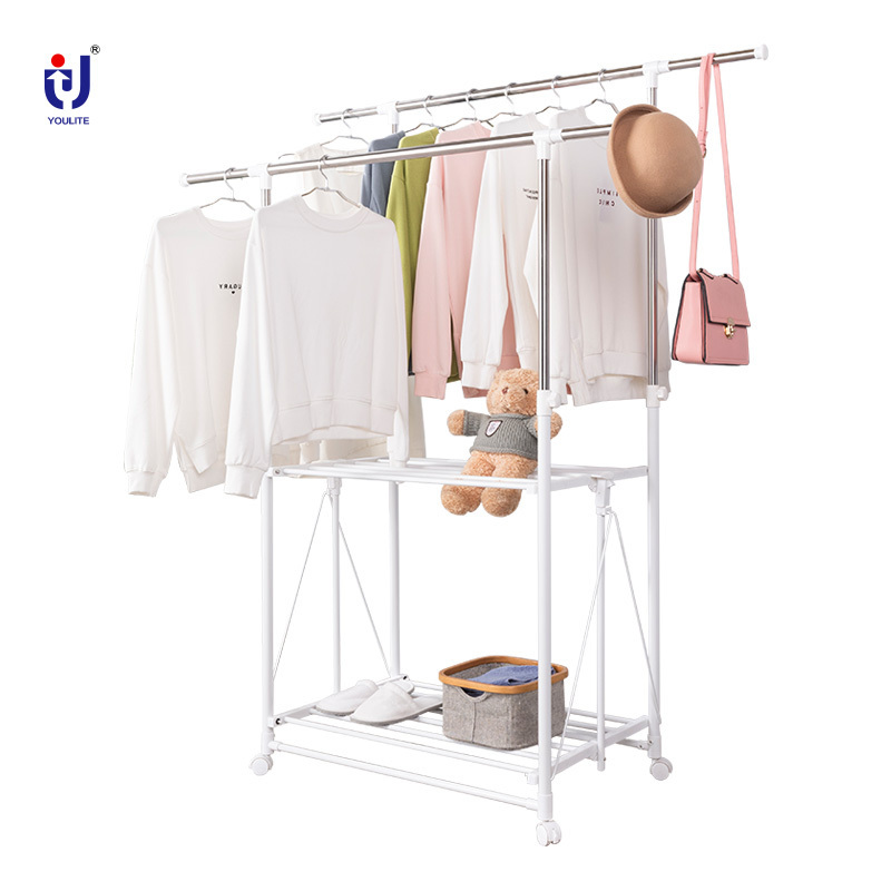 heavy duty multi purpose garment clothes rack with shelves