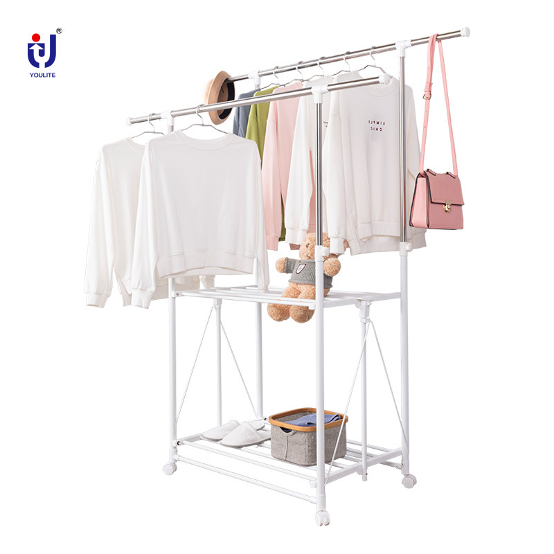 heavy duty multi purpose garment clothes rack with shelves