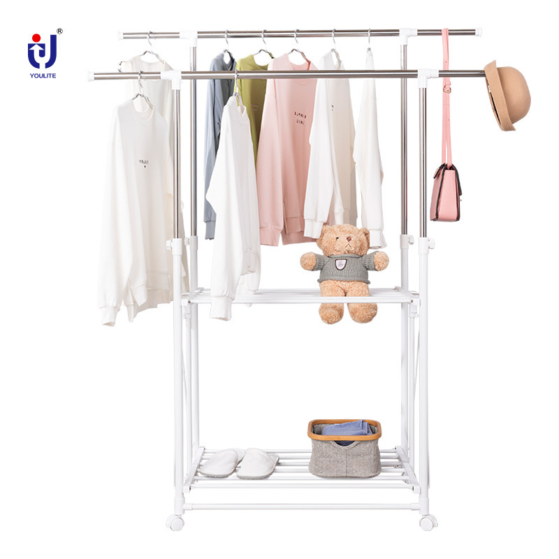 heavy duty multi purpose garment clothes rack with shelves