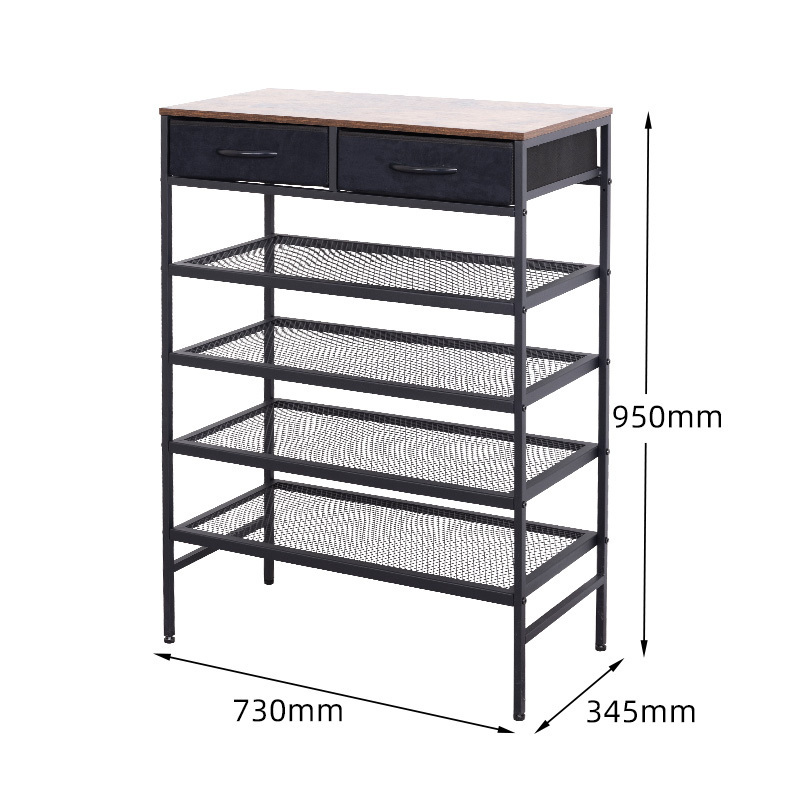 Hot selling Wholesale Space Save Furniture Extend Cheapest Black 5 Tier Metal Wrought Iron Small Shoes Rack