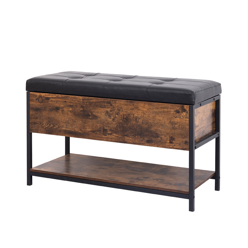 Wooden Coffee Table Metal Sofa End Table With Drawers For Living Room