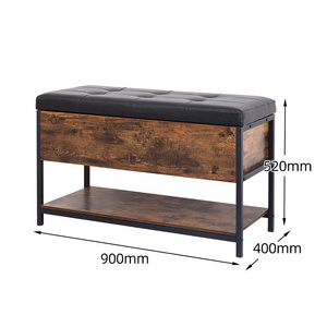 Wooden Coffee Table Metal Sofa End Table With Drawers For Living Room