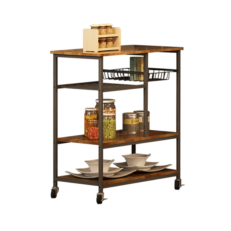 3-Tier Wire Shelving Storage 3 Shelves Unit Metal Rack Kitchen Storage Rack With Wheels