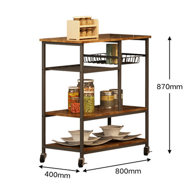 3-Tier Wire Shelving Storage 3 Shelves Unit Metal Rack Kitchen Storage Rack With Wheels