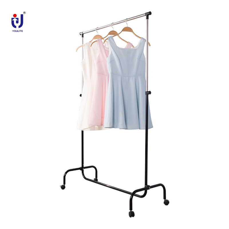 Adjustable double bar standard rod metal garment rack