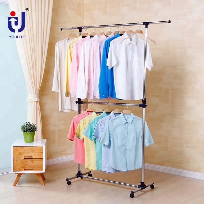 YOULITE clothing store and shelves rolling laundry rack for clothes bedroom