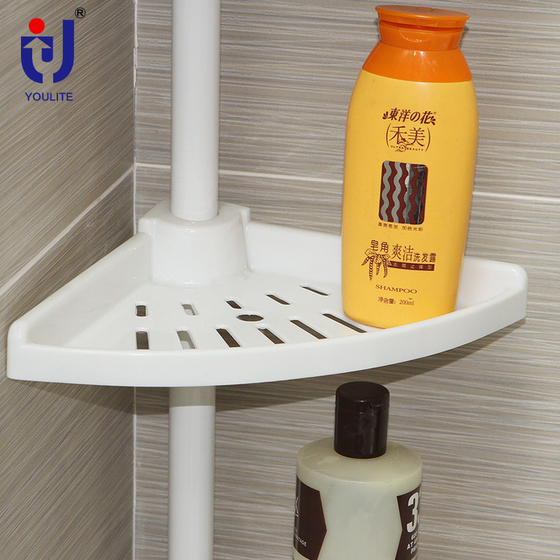 Bathroom wall shower corner racks and shelves